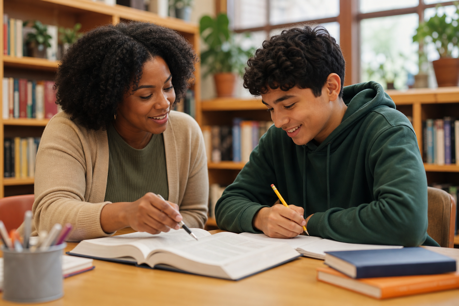 A student receiving individualized academic support